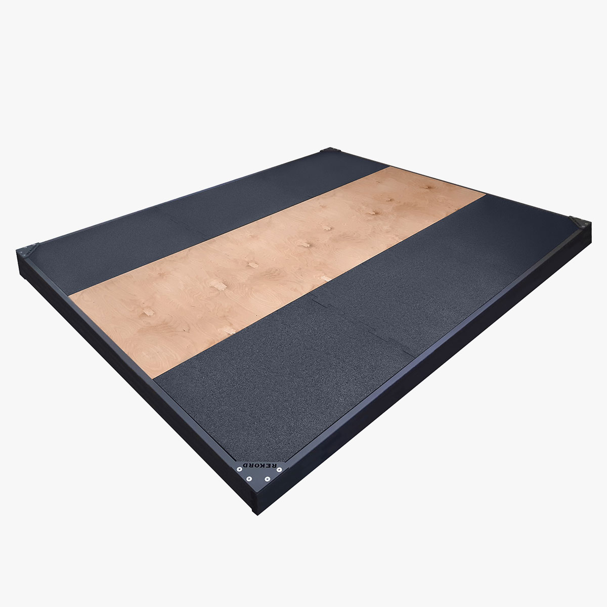 Weightlifting platform with soundproofing for gyms